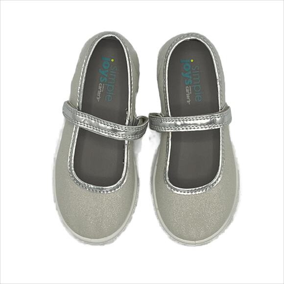 Simple Joys by Carter Mary Jane Sneaker Sparkling Silver Size 10 - Picture 1 of 14